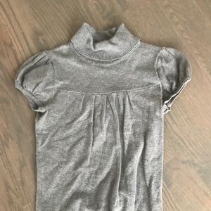 Short sleeve grey turtle neck sweater size 6
